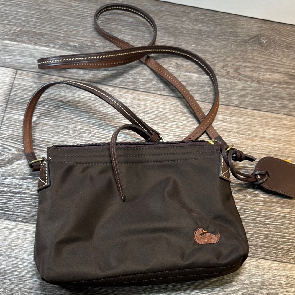 Dooney & Bourke Brown Nylon Crossbody Bag with Leather Trim - Picture 7 of 7